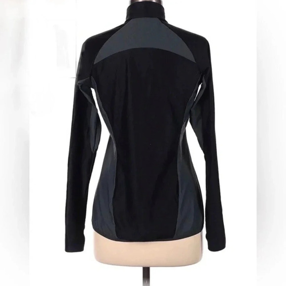 Second Skin Cold Weather Base Layer 1/4 Zip Pullover Top Black Grey Size Small - Picture 3 of 6